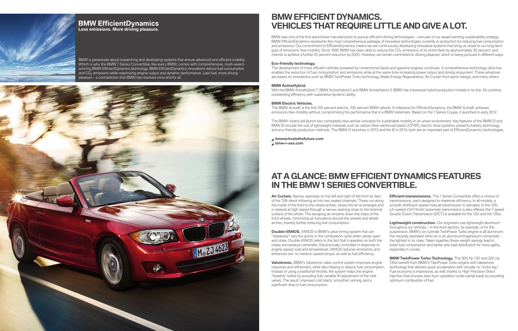 2013 BMW 1-Series Convertible Brochure Page 32